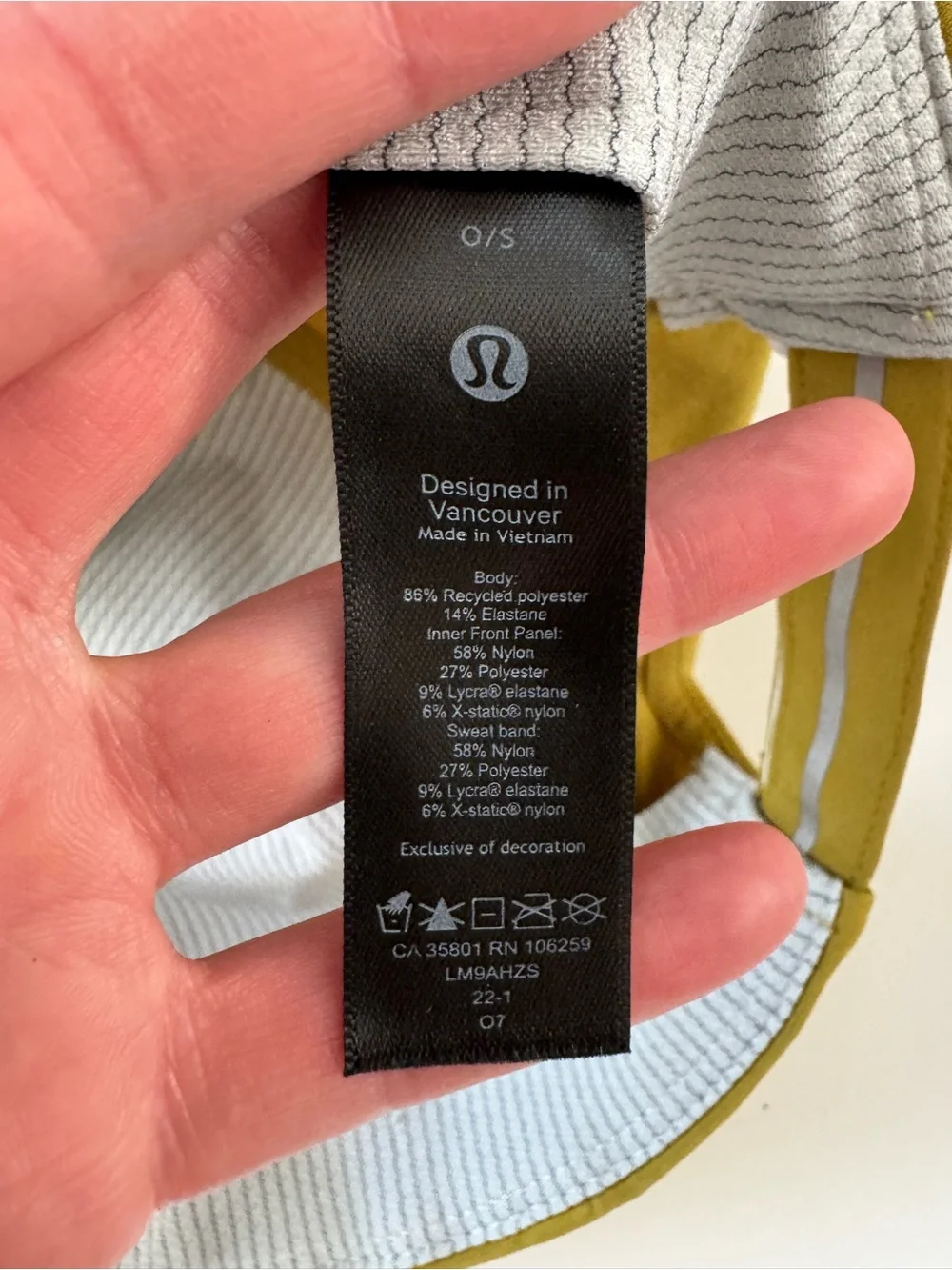 Lululemon Fast and Free Adjustable Running Hat Reflective Details Mustard Color